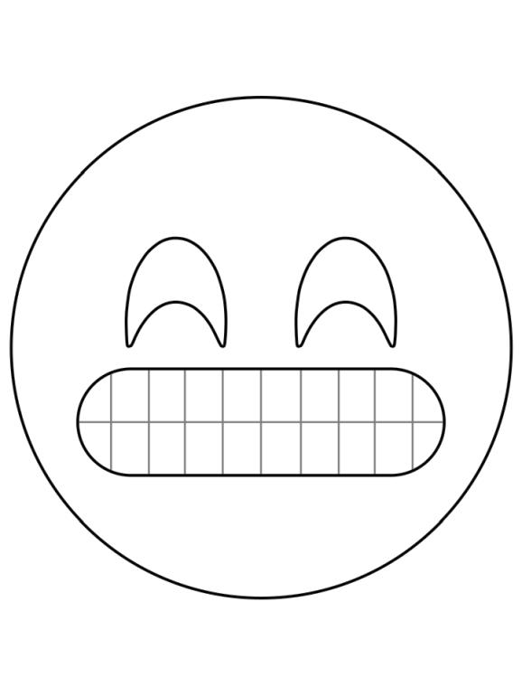 Get this emoji coloring pages smiley grinning emoji