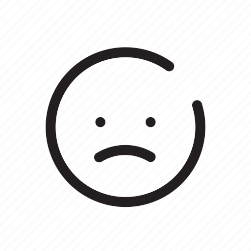 Emoji emotion empty feel nervous smileys worried icon
