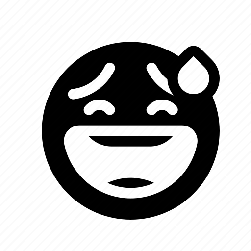 Sweat smile nervous groggy emoji smiiley emoticon icon