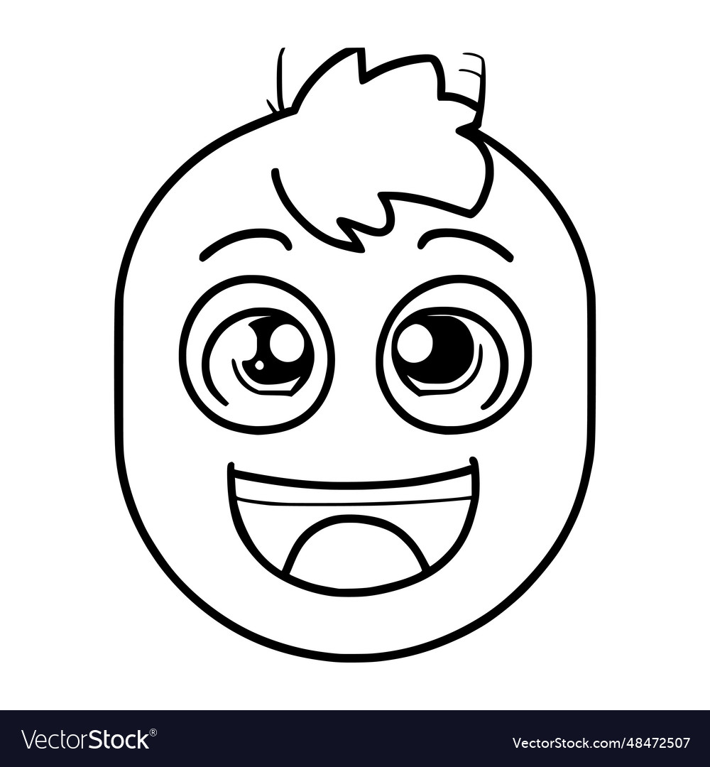 Emoji coloring pages for kids royalty free vector image