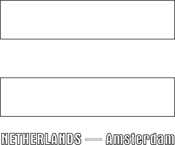 Netherlands flag coloring page