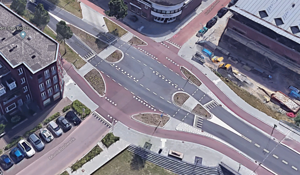 A mon urban intersection in the netherlands â bicycle dutch