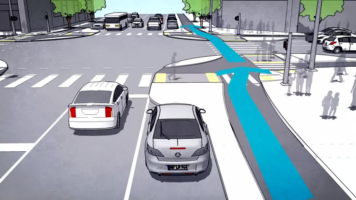 Protected intersection