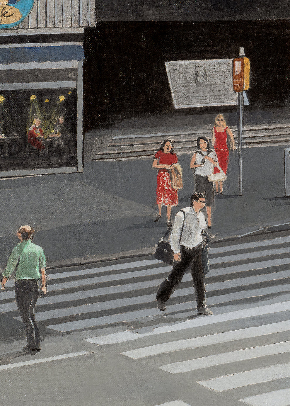 Crosswalk in madrid print the traveler art