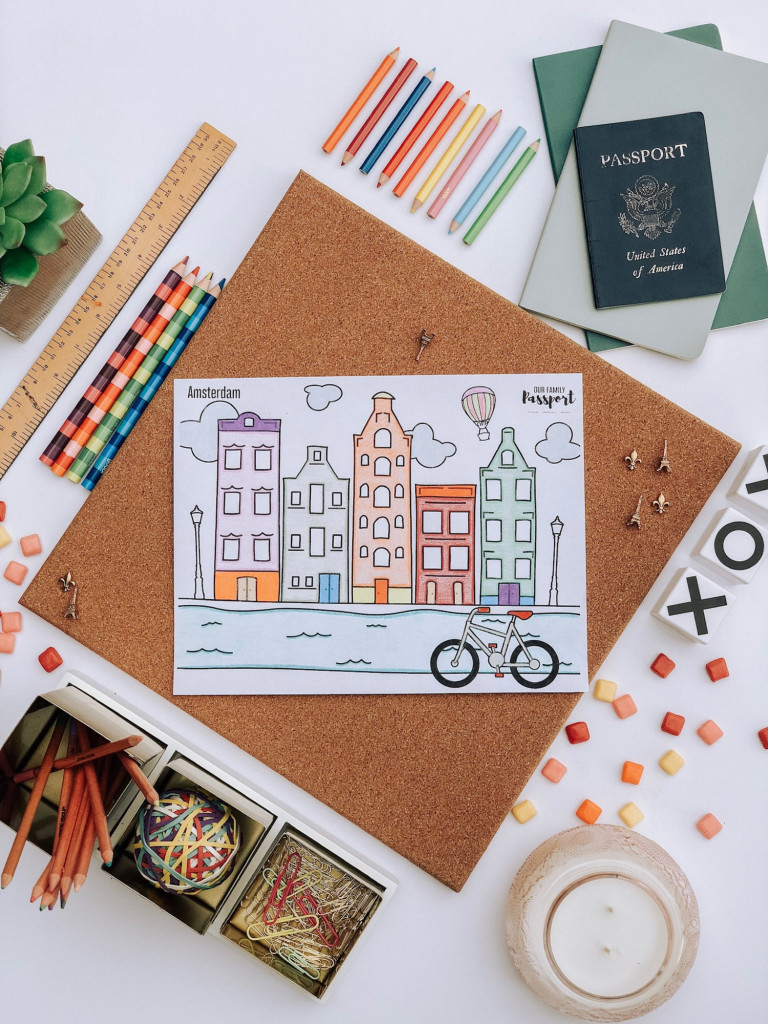 Amsterdam netherlands coloring page