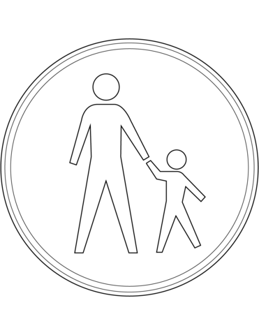 Pedestrians only sign in the netherlands coloring page free printable coloring pages