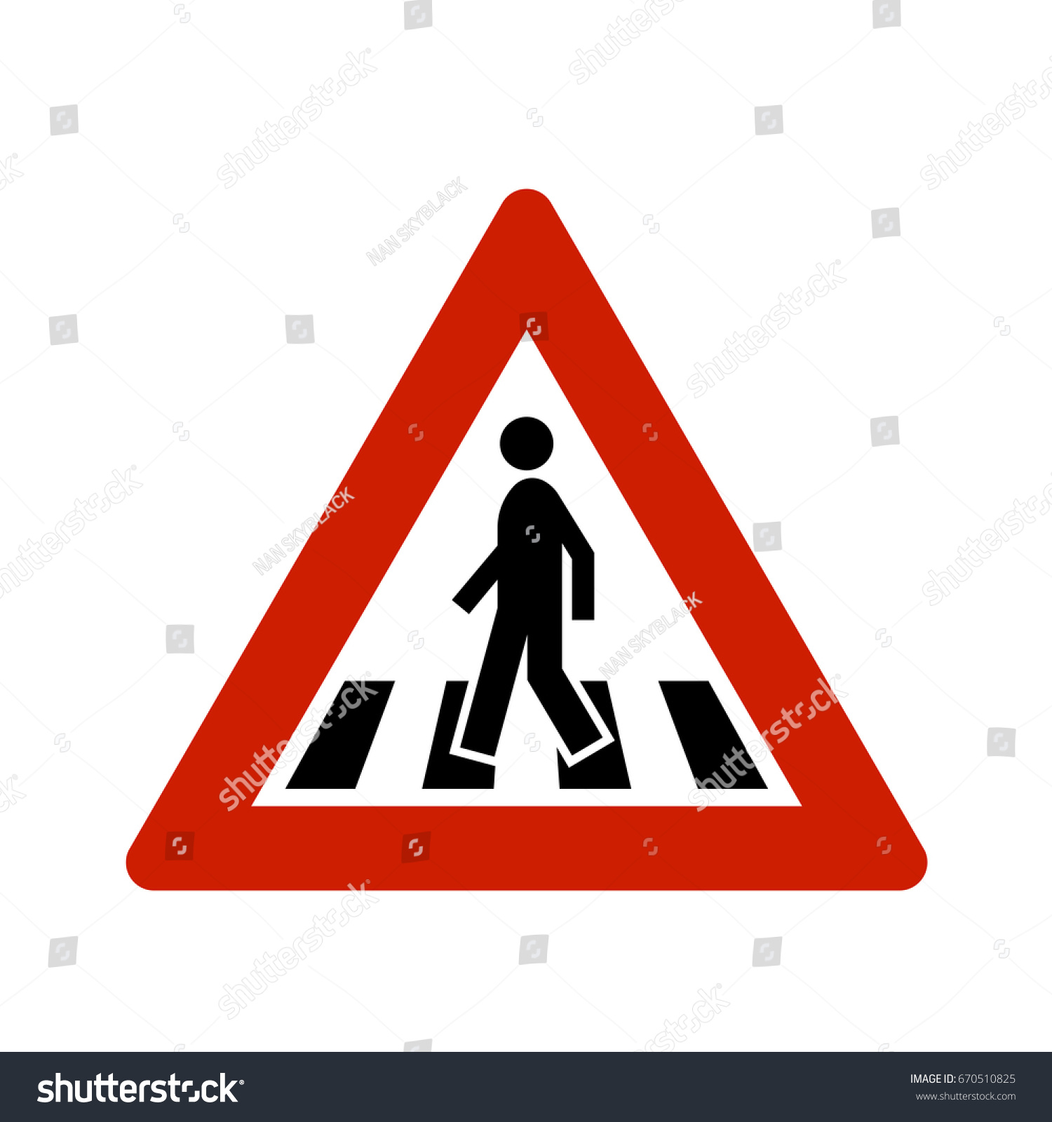 Netherlands pedestrian crossing sign stock vector royalty free