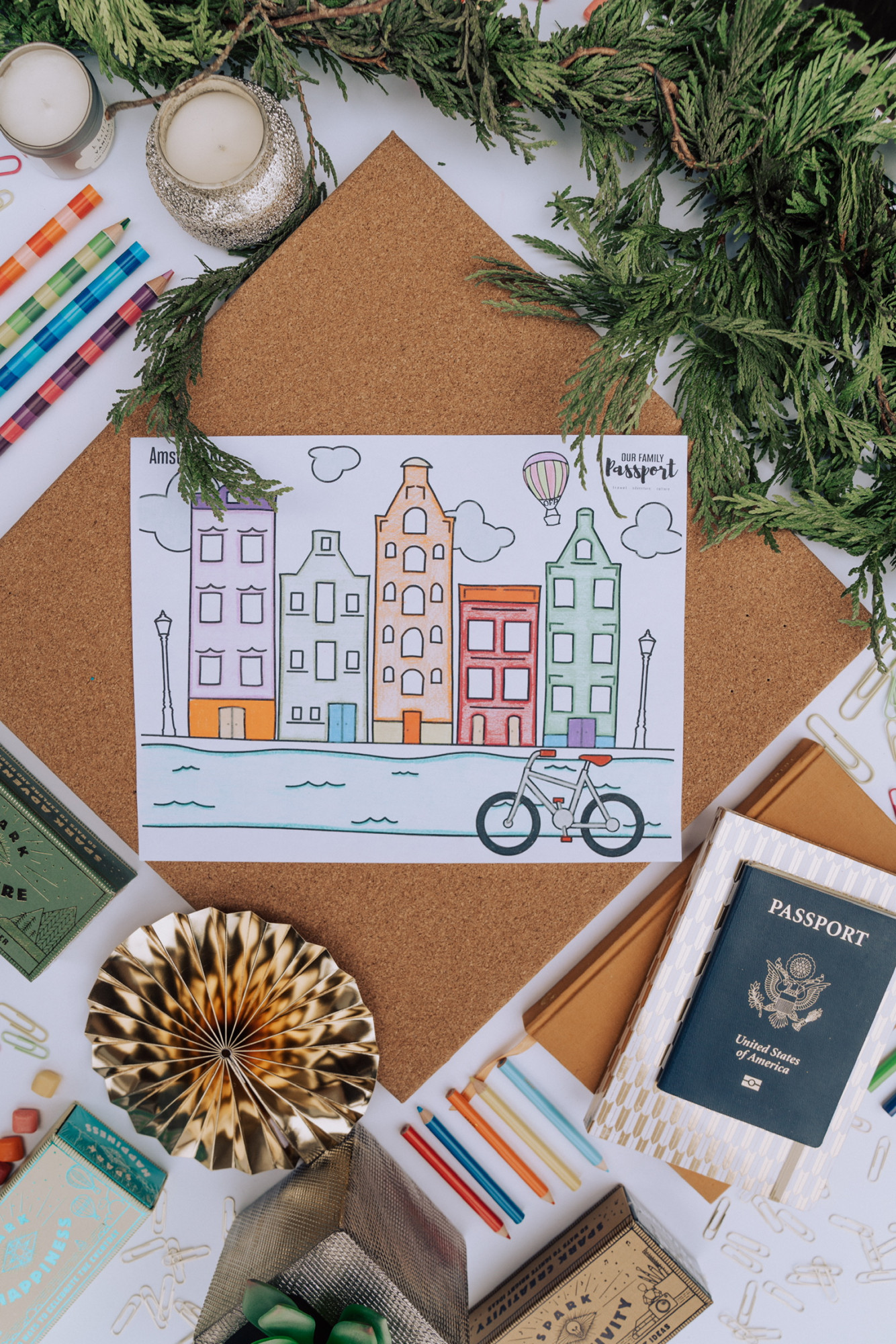 Amsterdam netherlands coloring page