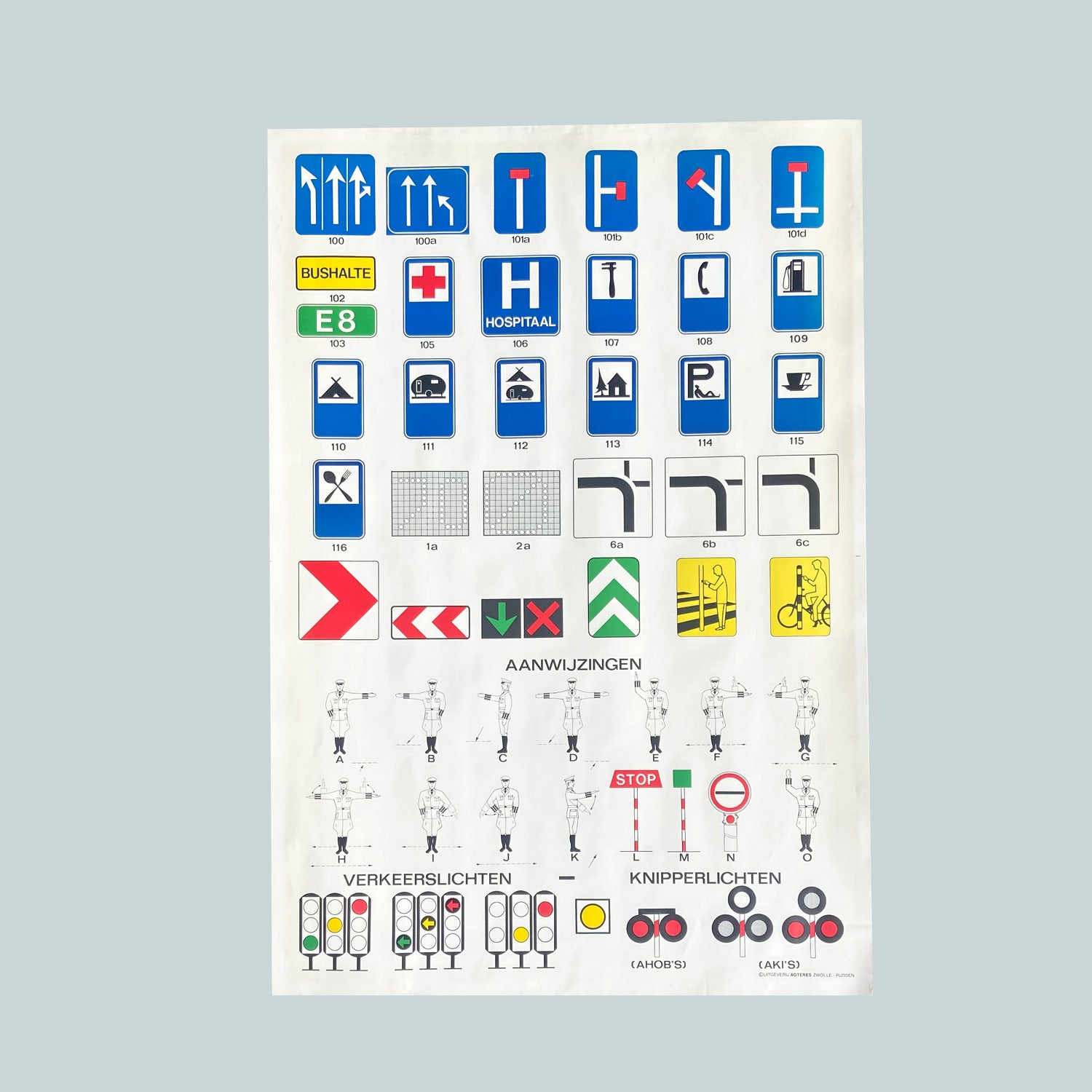 Verkeersschool verkeersborden educational poster the netherlands â oblomov art