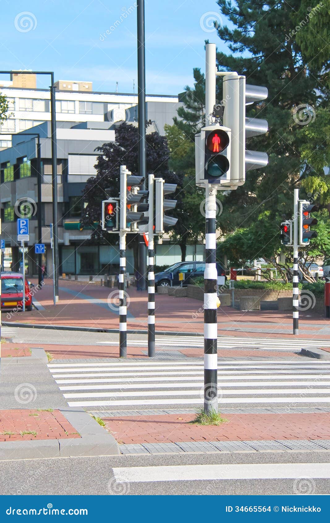 Pedestrian traffic light netherlands stock photos