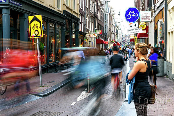 Amsterdam red light district street speed colors in the netherlands art print by john rizzuto
