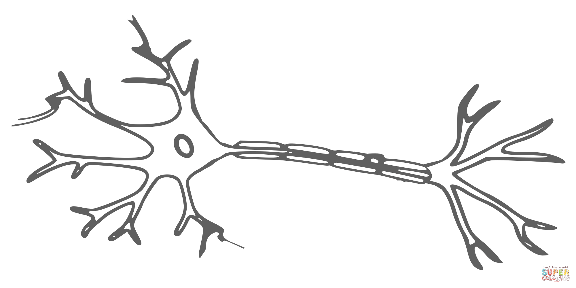 Vintage neuron coloring page free printable coloring pages