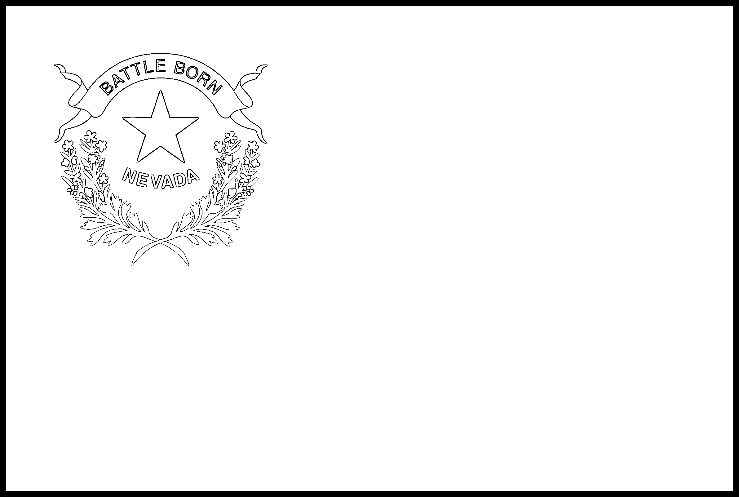 Nevada flag coloring page â state flag drawing â flags web
