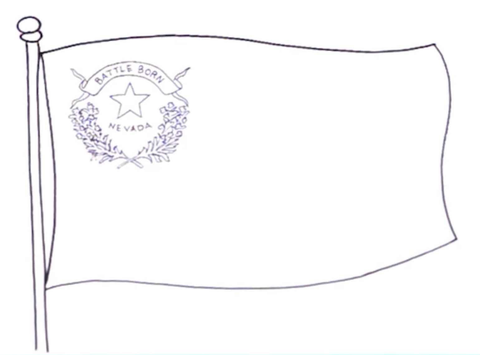 How to draw the state flag of nevada usa