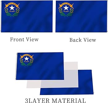 Nevada state flag xft double sided outdoor heavy duty vivid colors nv state flags ply with durable canvas header and brass grommets patio lawn garden