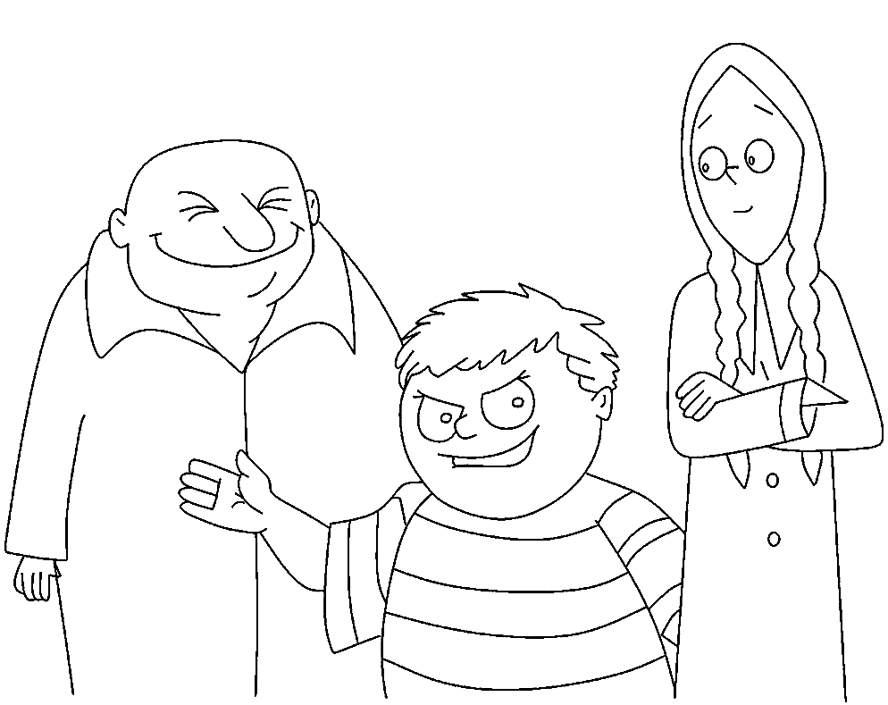 The addams family coloring pages printable for free download