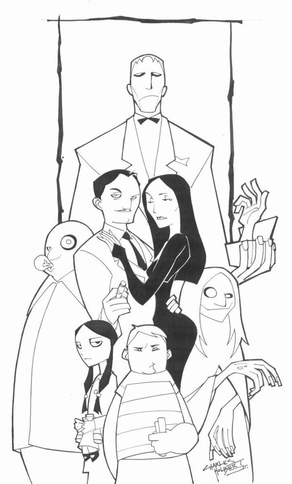Sketchy the addams family by kidnotorious on