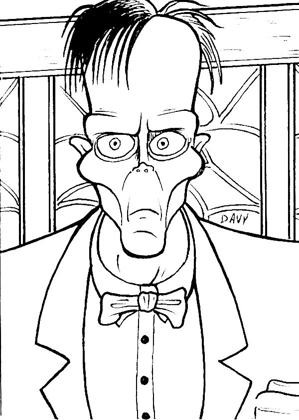 The addams family coloring pages