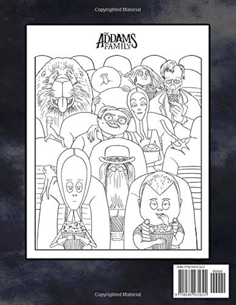 The addams family coloring book amazing coloring book for fans of all ages to unleash their inner artist and increase their concentration with high