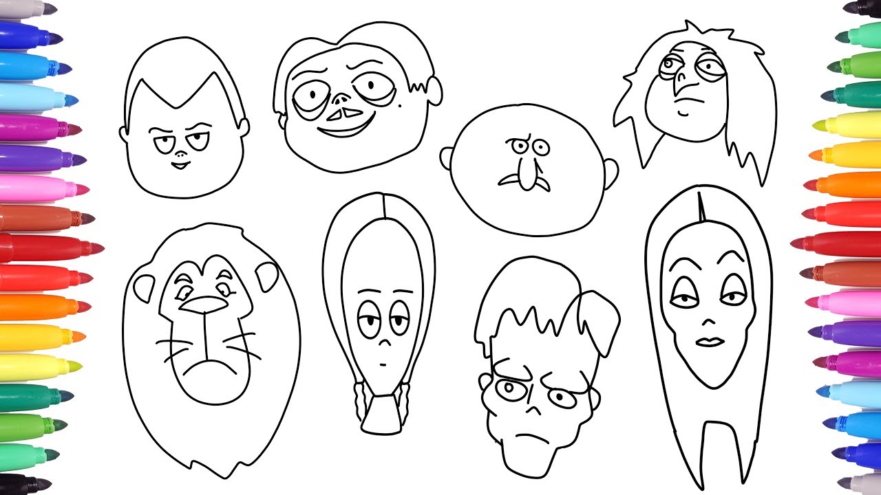How to draw all addas faily character faces
