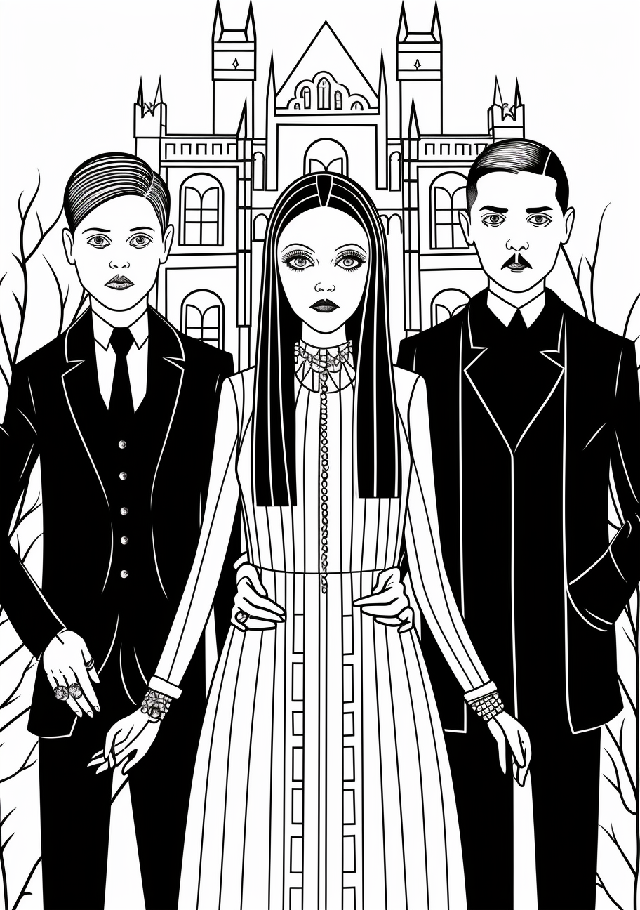 The classic addams family portrait