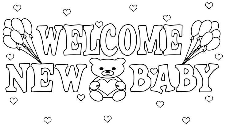 Baby shower color pages baby coloring pages printed baby shower coloring pages for boys