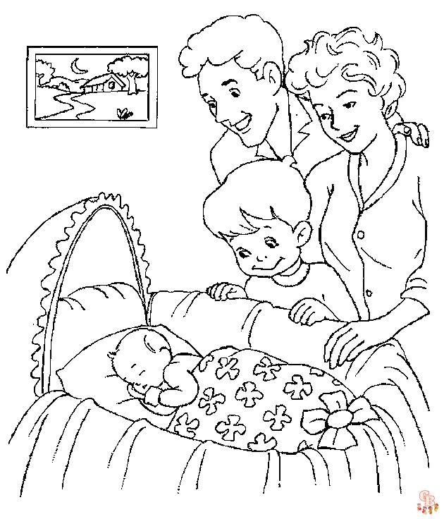 Free printable baby coloring pages for kids