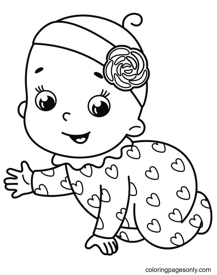 Baby coloring pages printable for free download