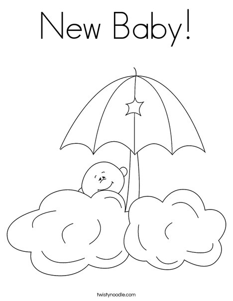 New baby coloring page