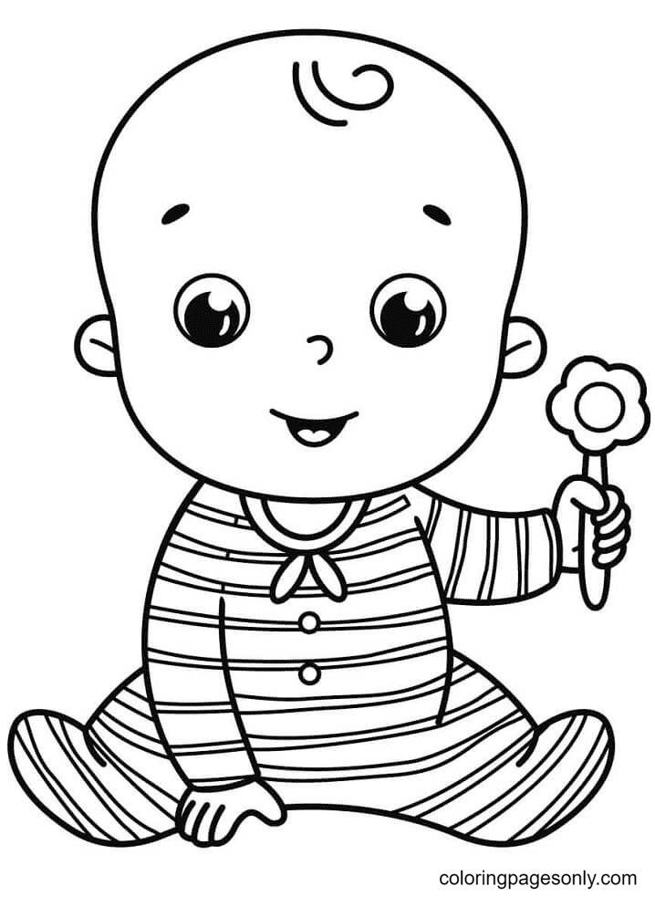 Baby coloring pages printable for free download