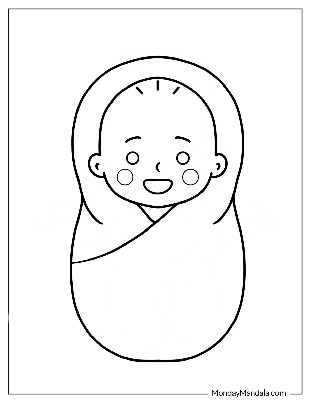 Baby coloring pages free pdf printables