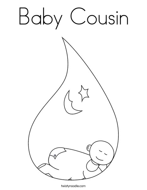 Baby cousin coloring page