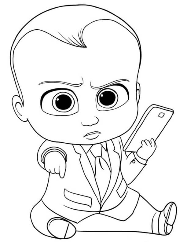 Free easy to print boss baby coloring pages