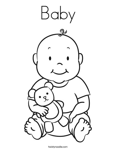 Baby coloring page