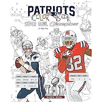 New england patriots super bowl champions the ultimate football coloring activity and stats book for adults and kids curcio anthony books