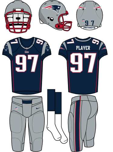 New england patriots home uniform