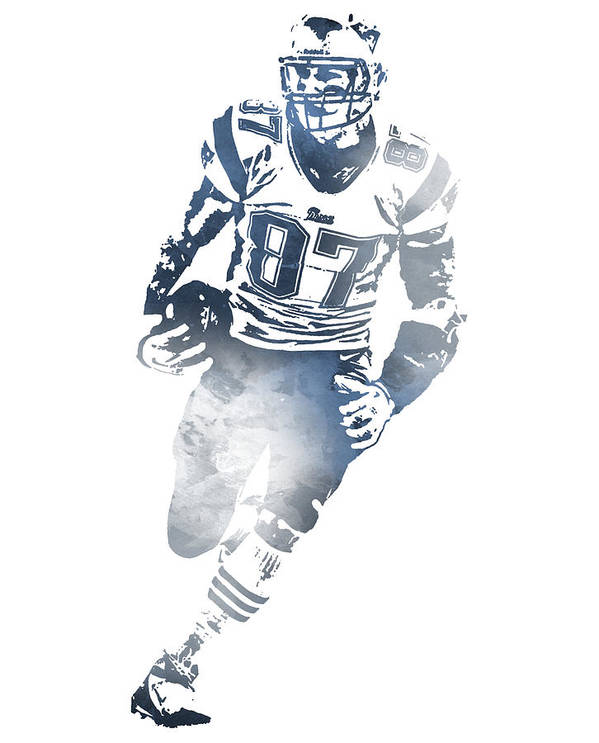 Rob gronkowski new england patriots pixel art poster by joe hamilton