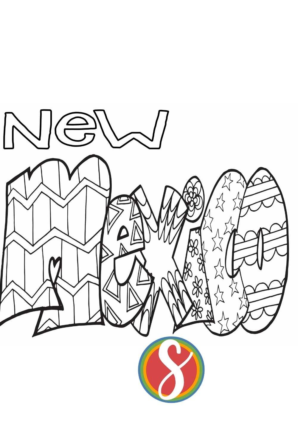 Free new mexico coloring pages â stevie doodles