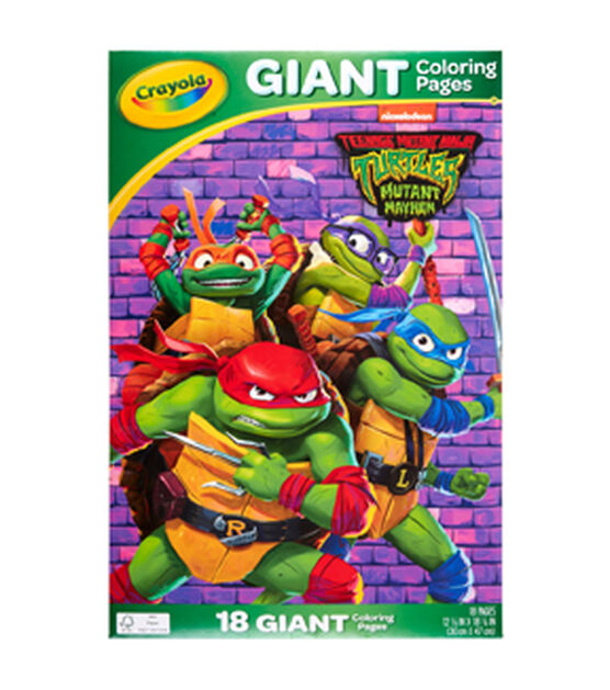 Crayola sheet teenage mutant ninja turtles giant coloring book