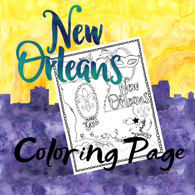 New orleans coloring page