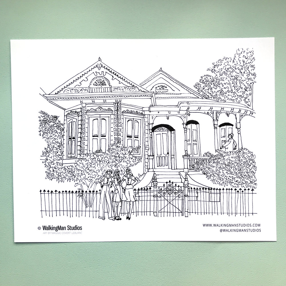 New orleans coloring sheets pack â walkingman studios