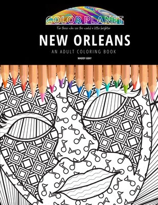 New orleans an adult coloring book an awesome new orleans coloring book for adults paperback square books