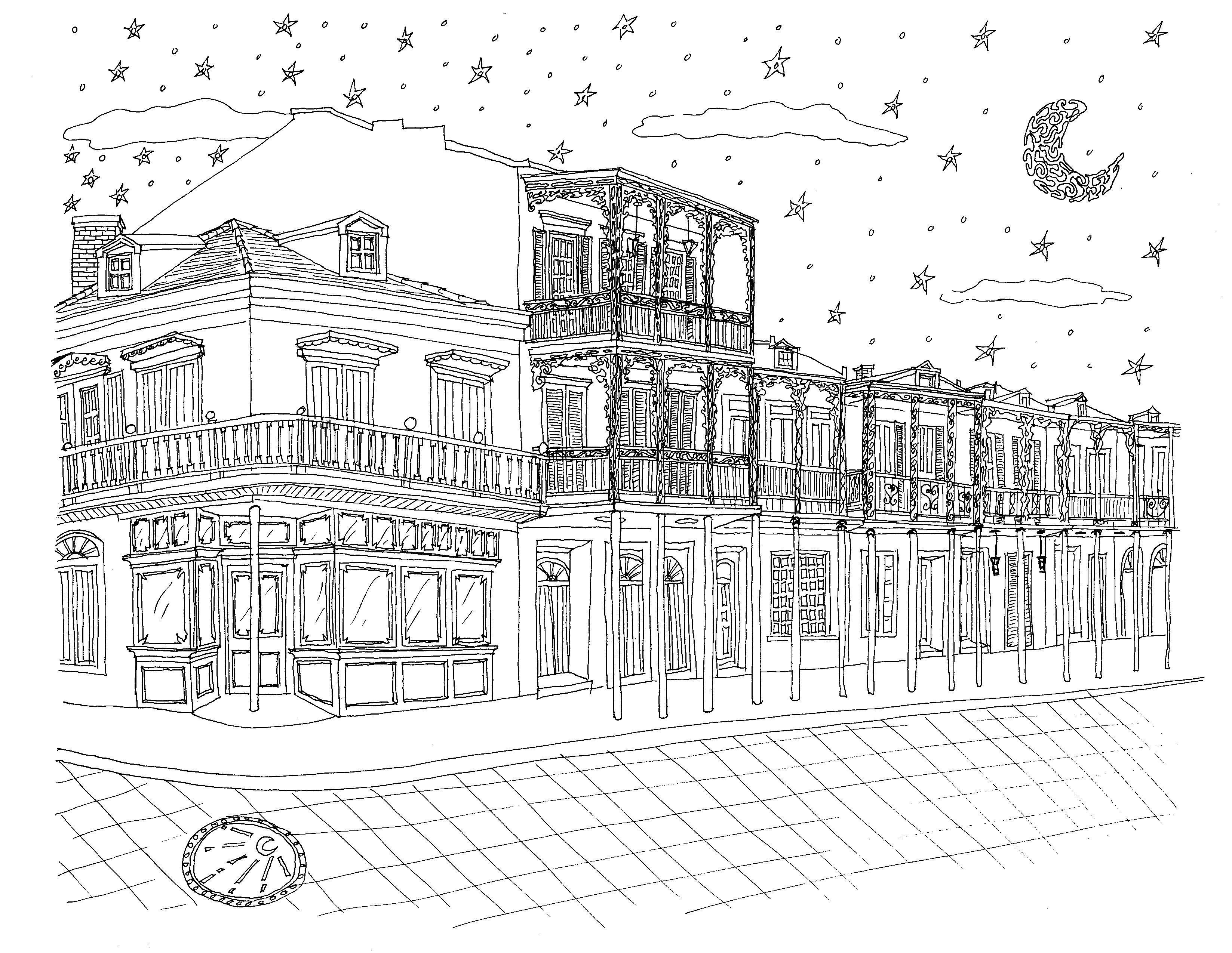 My louisiana a postcard and coloring book