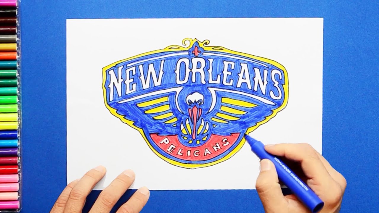 How to draw the new orleans pelicans logo nba tea