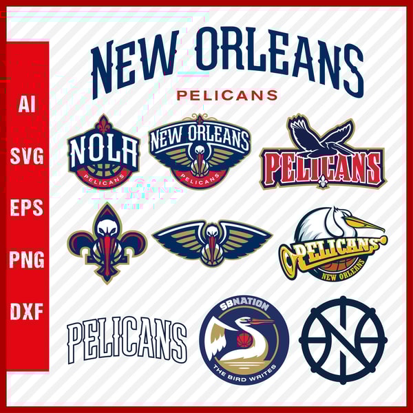 New orleans pelicans logo new orleans pelicans svg pelican