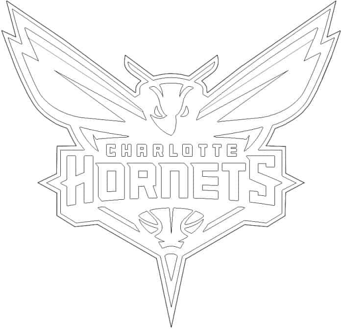 Charlotte hornets logo coloring page