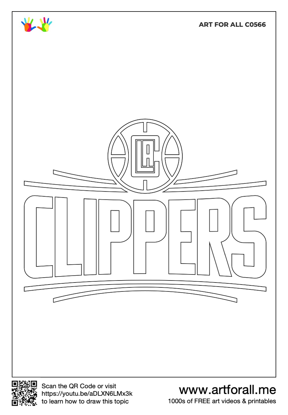 How to draw the la clippers logo nba team