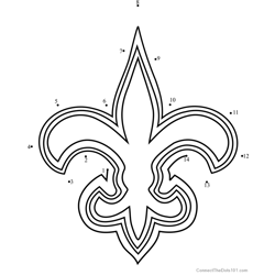 New orleans saints logo dot to dot printable worksheet