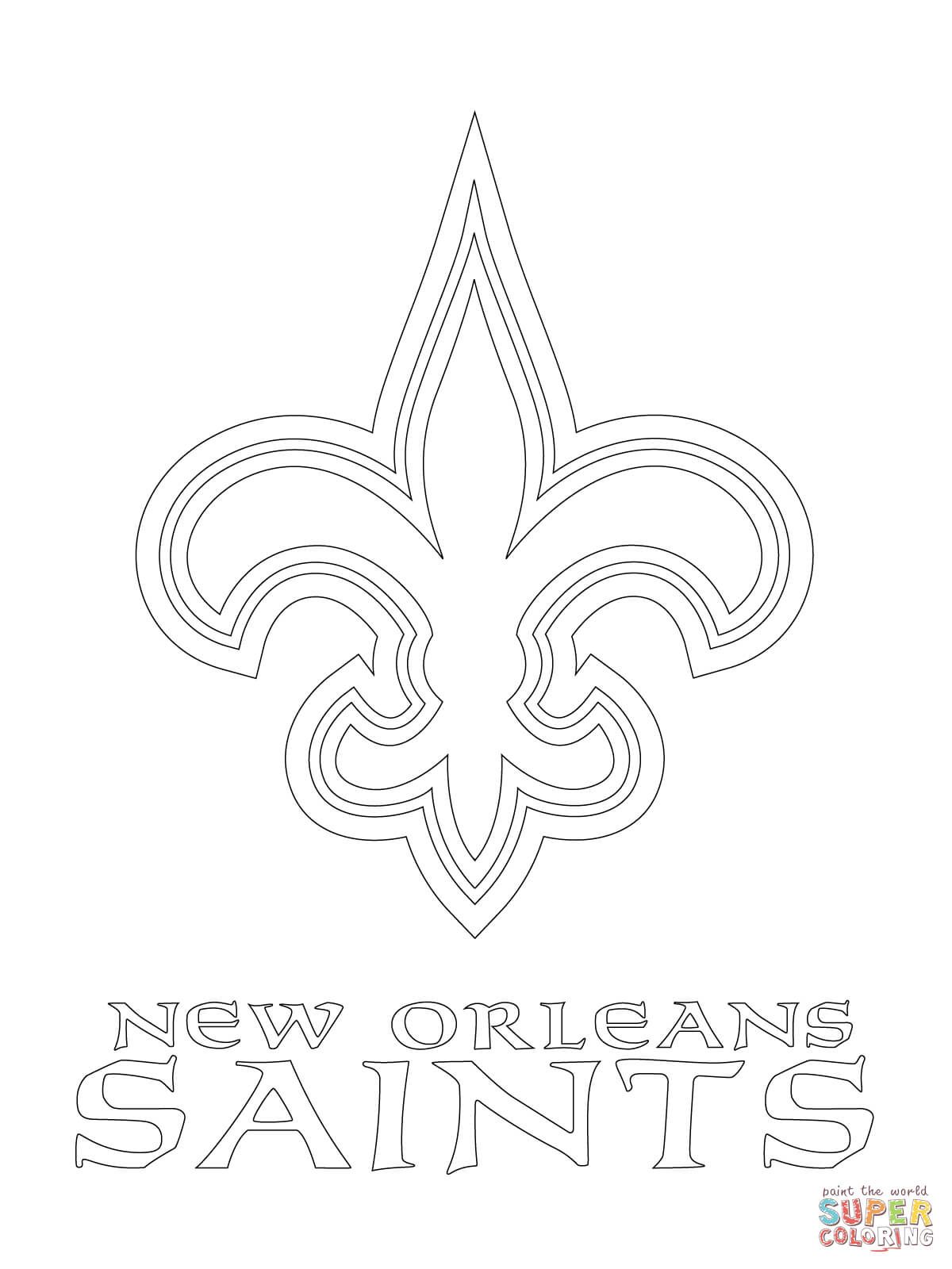 New orleans saints logo super coloring football coloring pages new orleans saints logo saint coloring