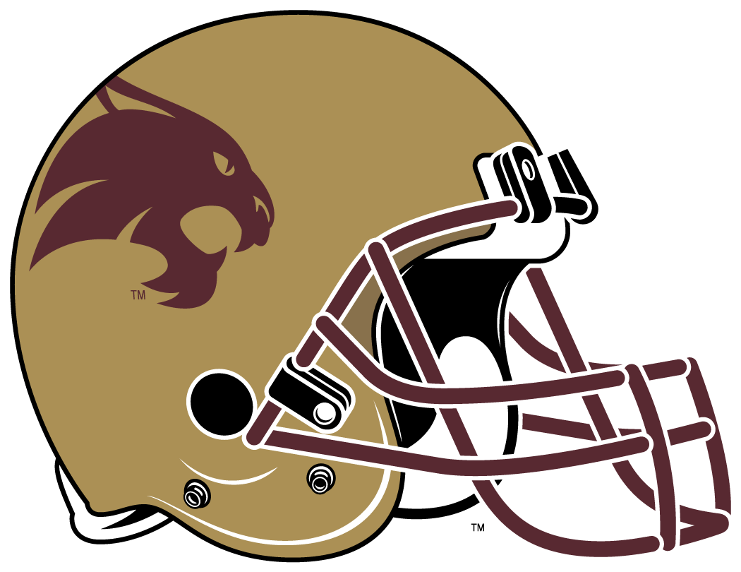 Texas state bobcats helmet